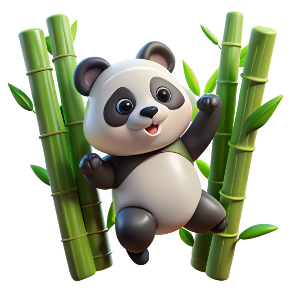elegant contemporary A Playful Panda Cub Tumbling Through a 4K png