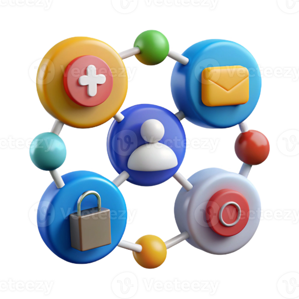 dazzling energetic organic Social media, network icons with Transparent Background artisan png