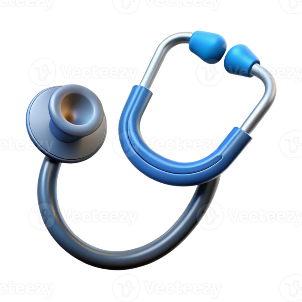 dreamy mesmerizing Medical technology stethoscope icon with Transparent Background studio quality png
