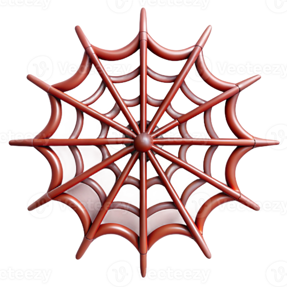 breathtaking signature Concept art style hyper-specific image of a single spider web, intricate design, with Transparent Background png