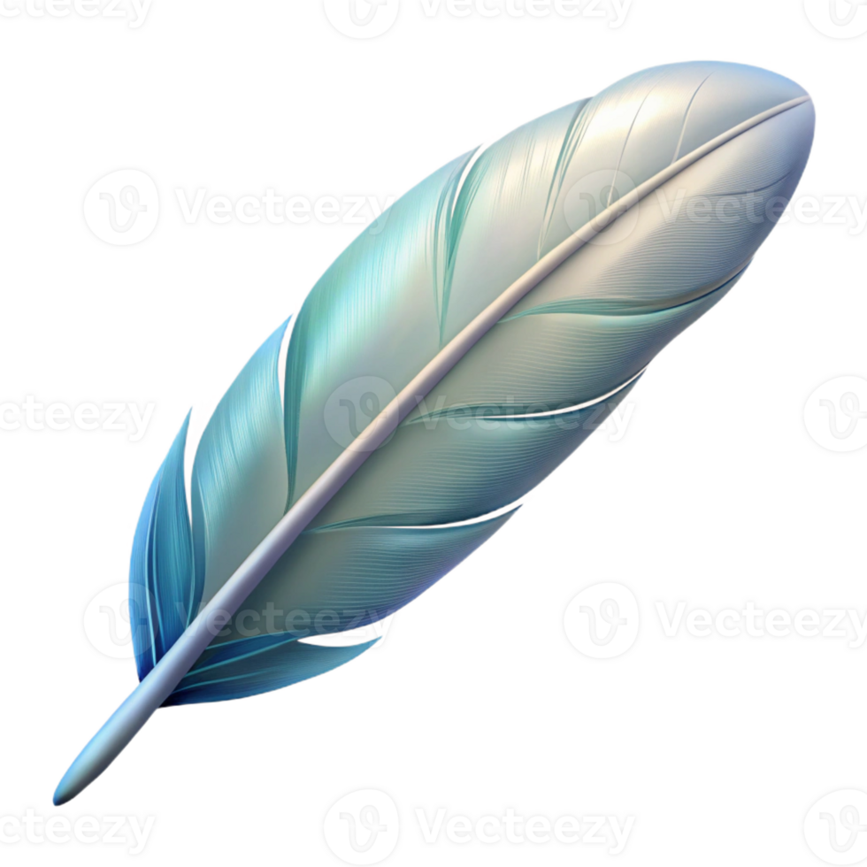 acclaimed victorian A single feather, light and airy with Transparent Background sharp png