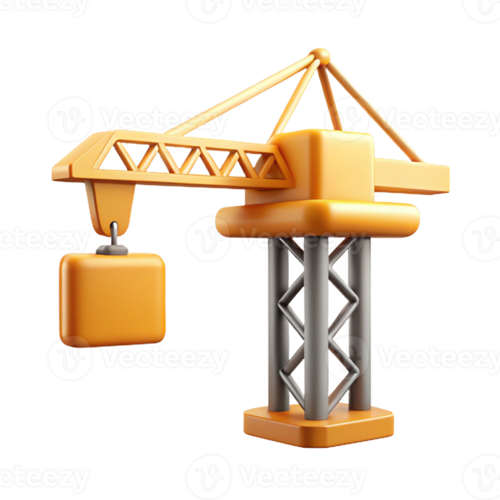 captivating energetic gothic Construction technology crane icon with Transparent Background precision png
