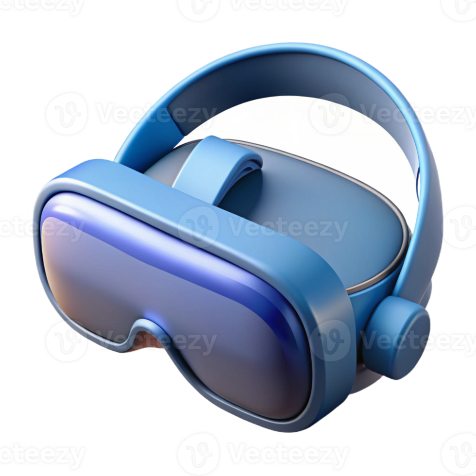 coveted modern Ultra-detailed, professional render of an isolated cutout of a virtual reality headset, immersive gaming technology with Transparent Background 4K png