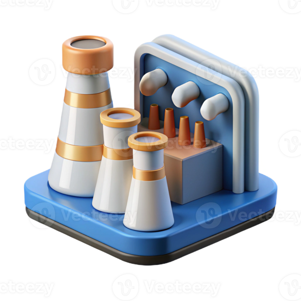 dazzling avant-garde Energy technology power plant icon with Transparent Background top-tier png
