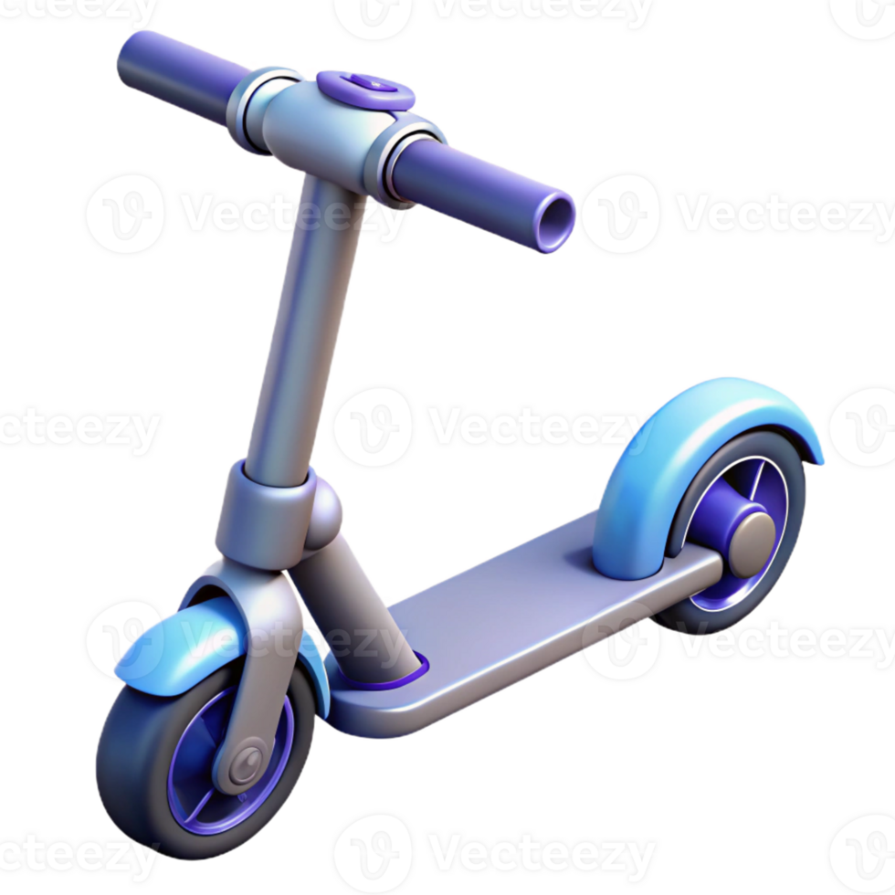 exceptional elegant Electric scooter with handlebars with Transparent Background premium png
