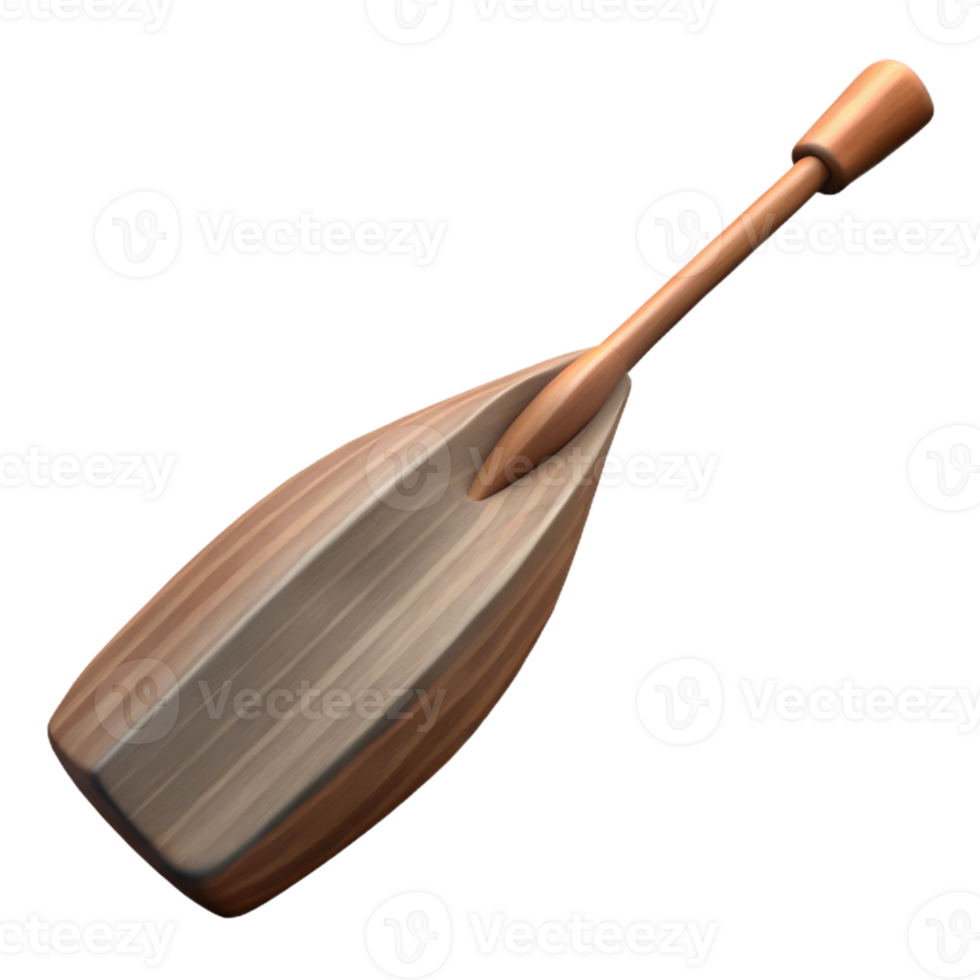 dramatic unforgettable Hyper-specific professional render of a single Stygian boat oar, worn and weathered, isolated cutout with Transparent Background png