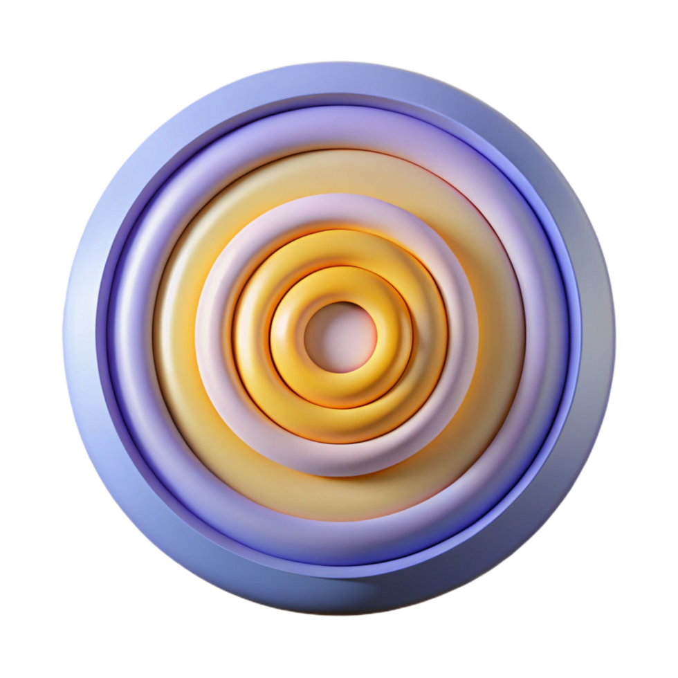 vibrant minimalist Concentric Circles Radiating 4K png