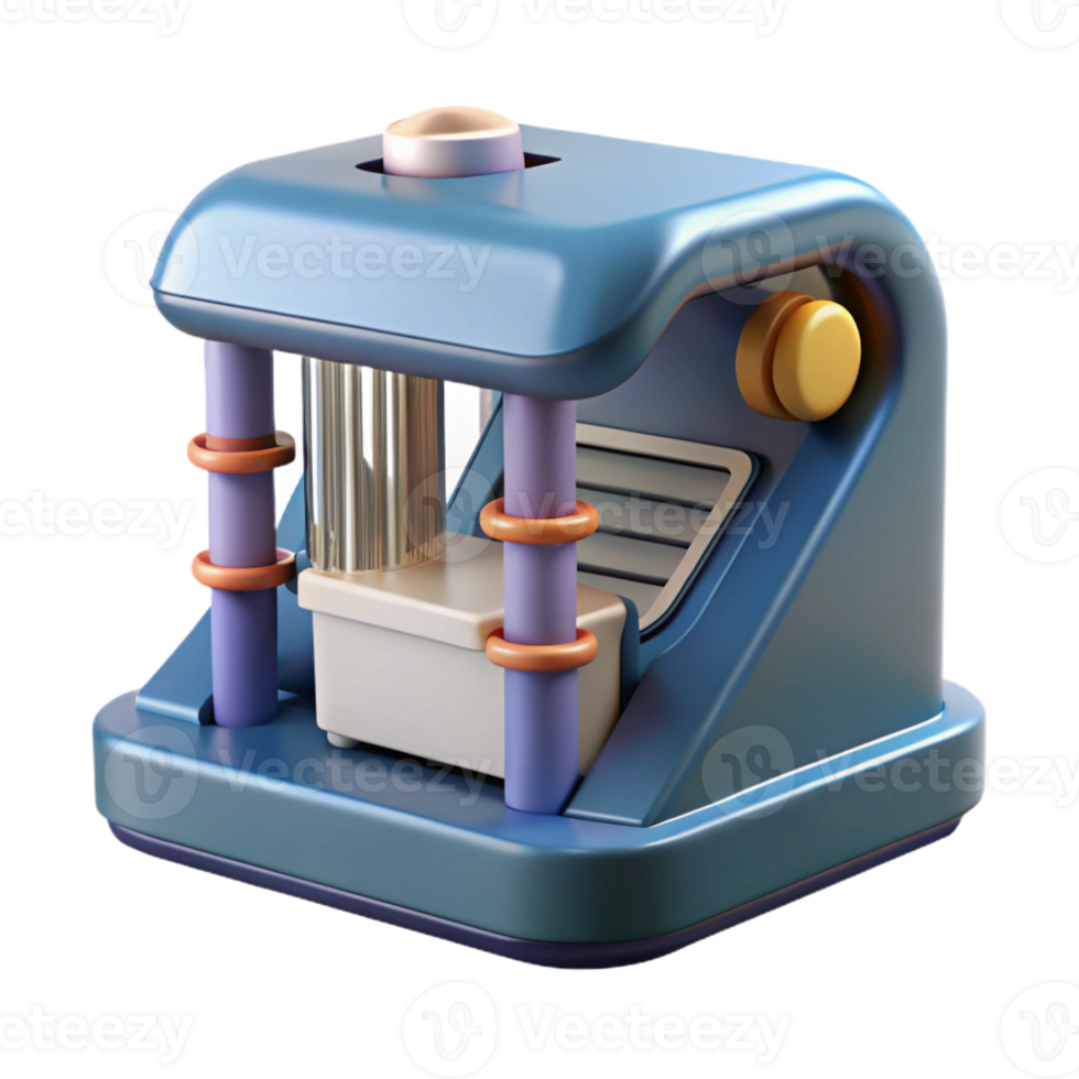 celebrated bohemian Ultra-detailed, professional render of an isolated cutout of a DNA sequencing machine, genetic engineering technology with Transparent Background exclusive png