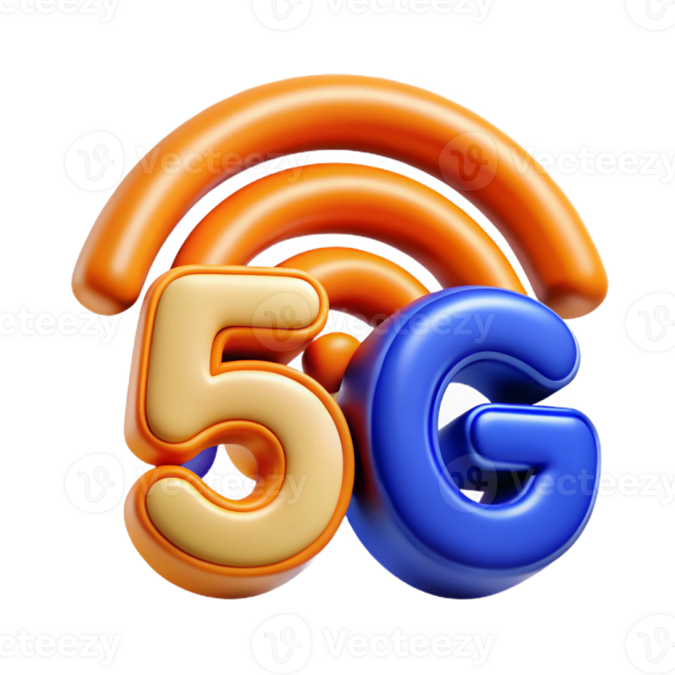 captivating nordic G network, wireless technology icon with Transparent Background expertly shot png