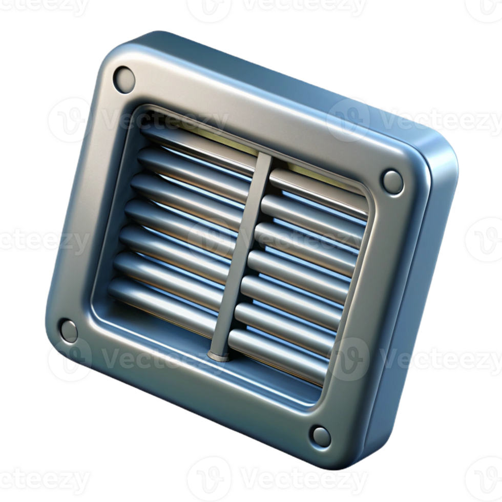 captivating classic Metal grate ventilation detail, with Transparent Background high resolution png