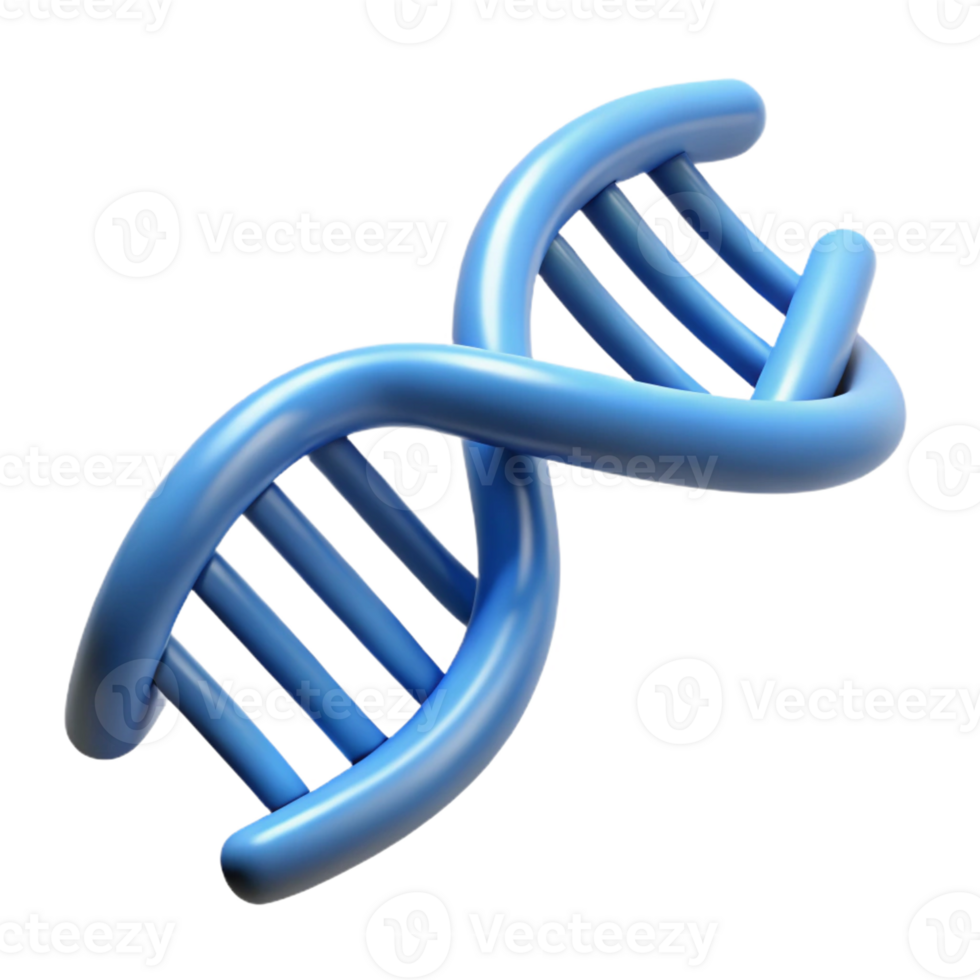 dynamic striking Hyper-specific professional render, isolated cutout, single DNA molecule, scientifically accurate with Transparent Background crisp png