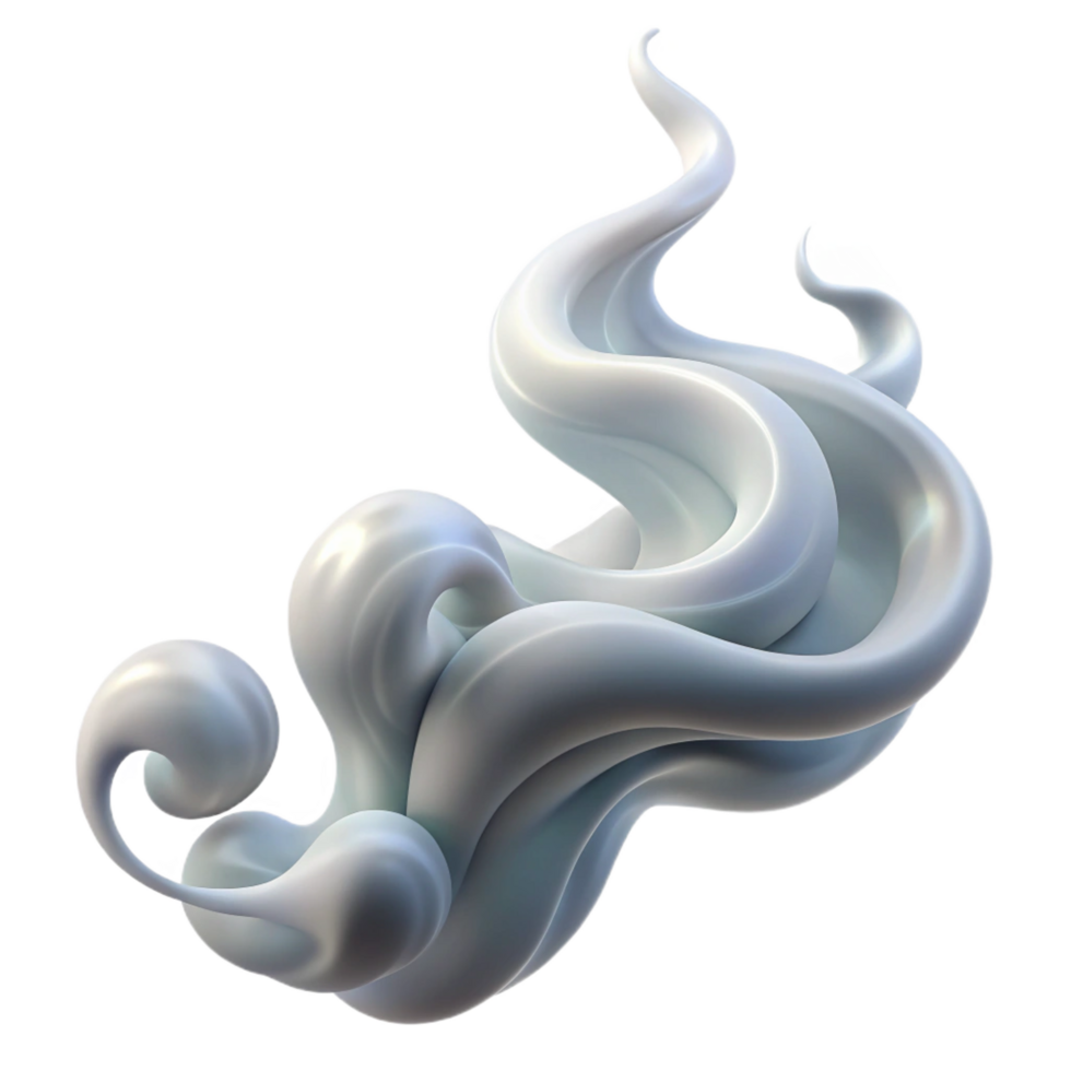 elegant minimalist Wispy Ethereal Smoke Tendrils in Shades high quality png