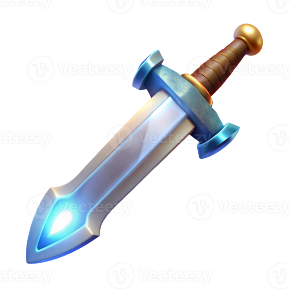 elegant coastal Photorealistic isolated cutout of a single, enchanted Excalibur sword, glowing runes, isolated cutout with Transparent Background precision png