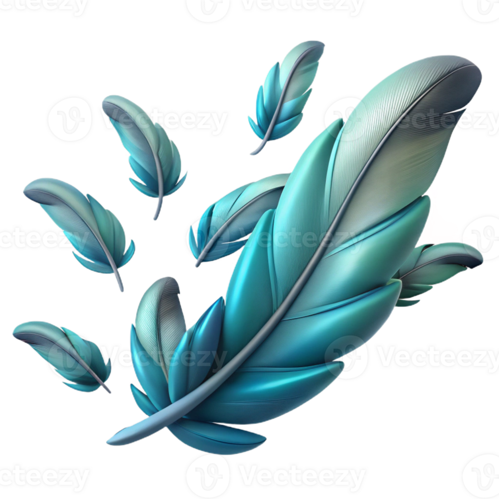 breathtaking victorian A single feather transforming into a flock of birds with Transparent Background original png