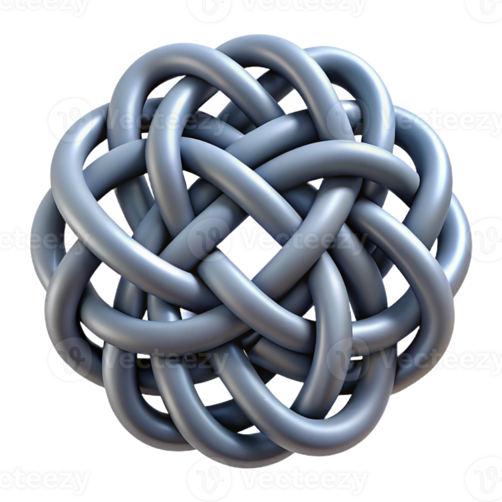dazzling abstract An intricate Celtic knot crafted from intertwined branches with Transparent Background 4K png