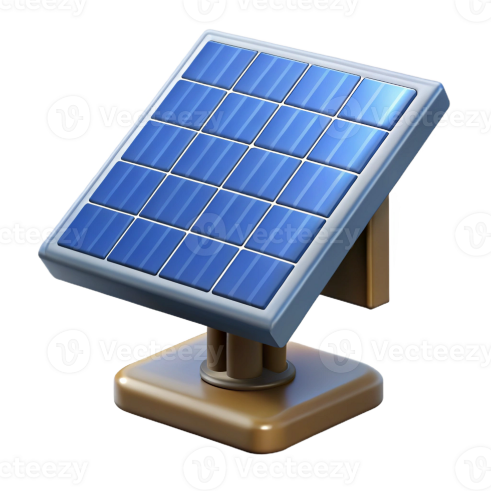 celebrated tropical Solar panel array generating electricity with Transparent Background perfect clarity png