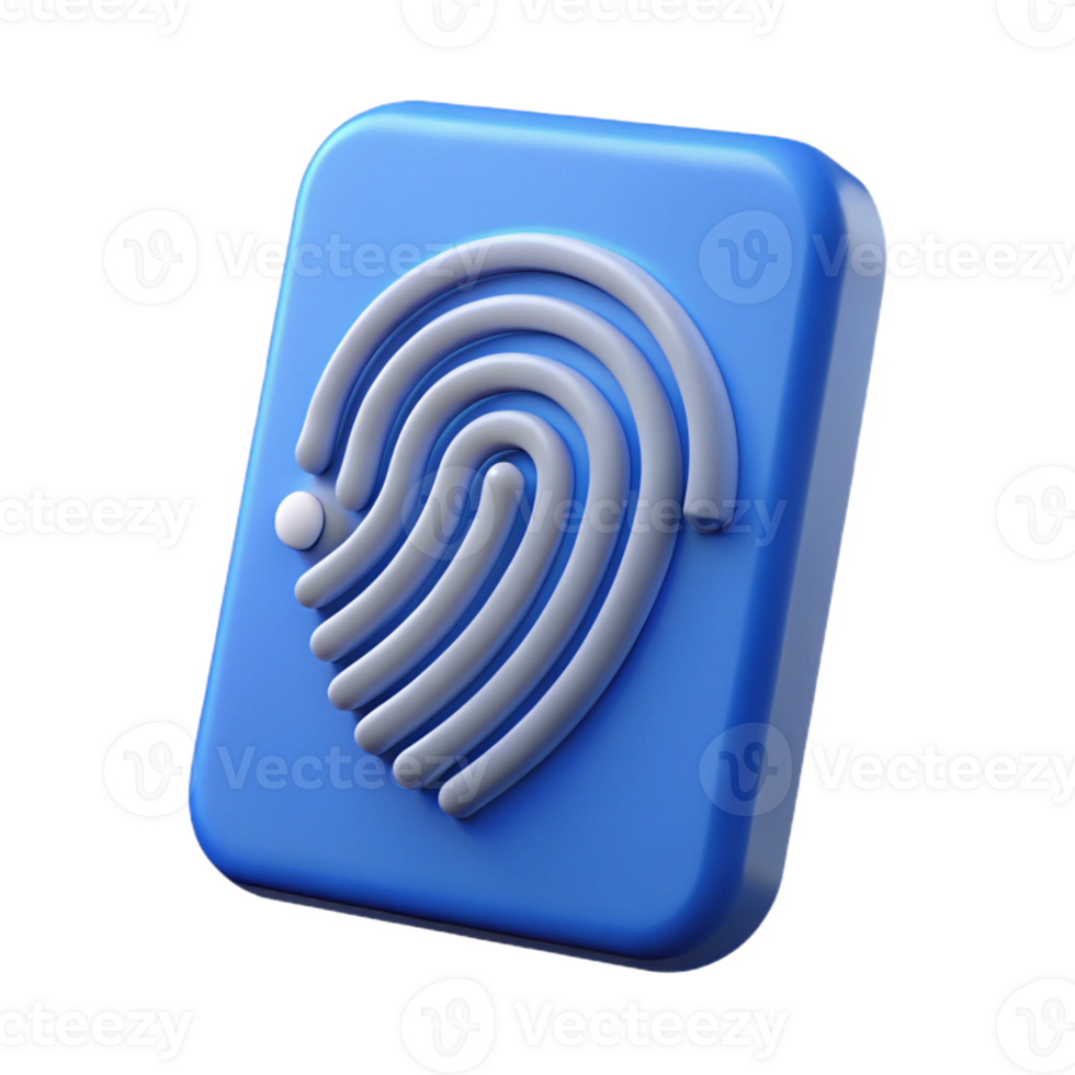 distinguished baroque Biometric fingerprint scanner with Transparent Background refined png