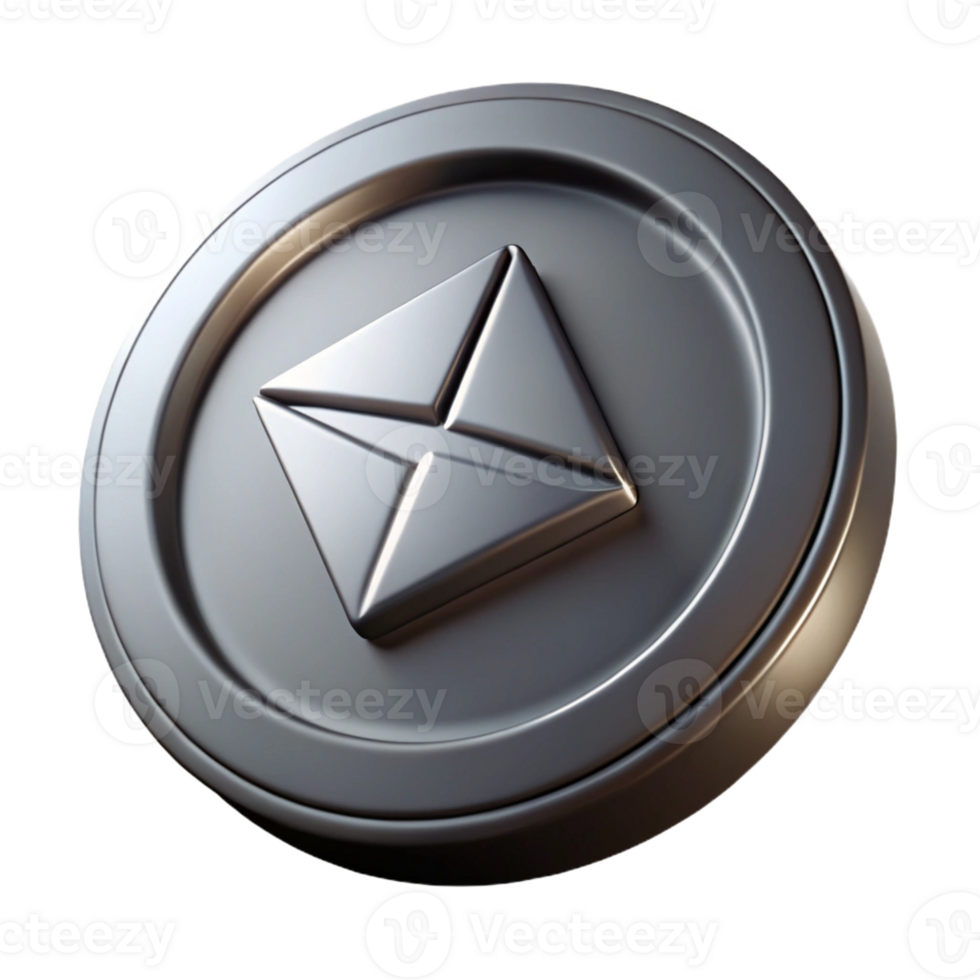 dramatic unparalleled Isolated cutout, concept art style, hyper-specific render of a single Stygian iron coin with Transparent Background png