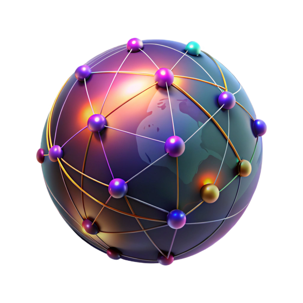 vibrant traditional A Holographic Projection of a Global high quality png