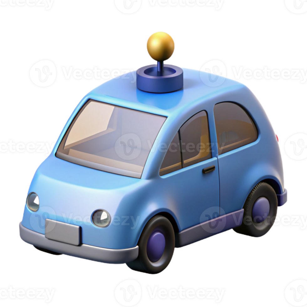 extraordinary calm coastal Self-driving car with lidar sensor with Transparent Background artisan png