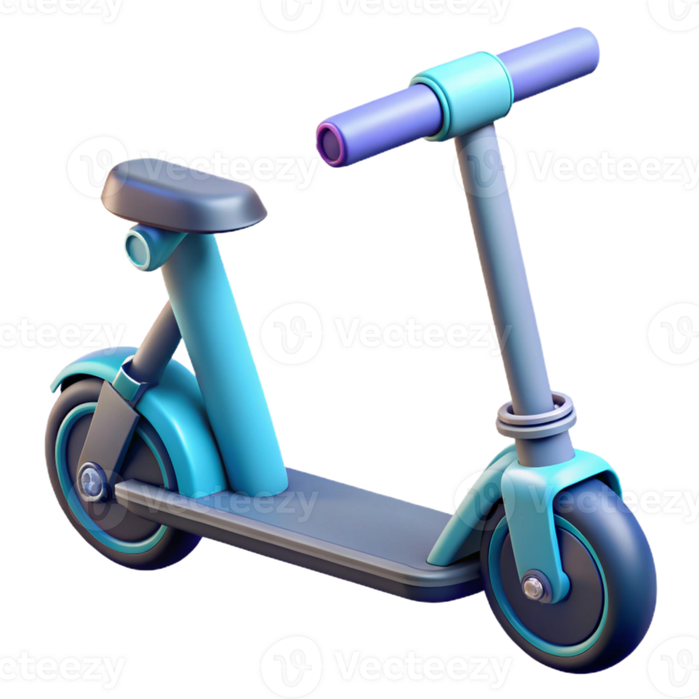 alluring calm classic Electric scooter with foldable handlebars with Transparent Background exclusive png