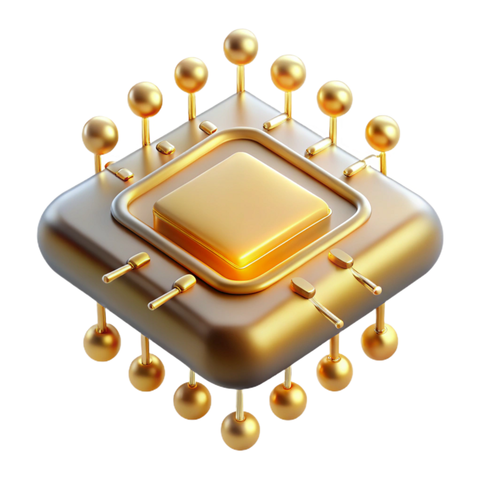 vibrant abstract A Levitating Microchip with Visible high resolution png