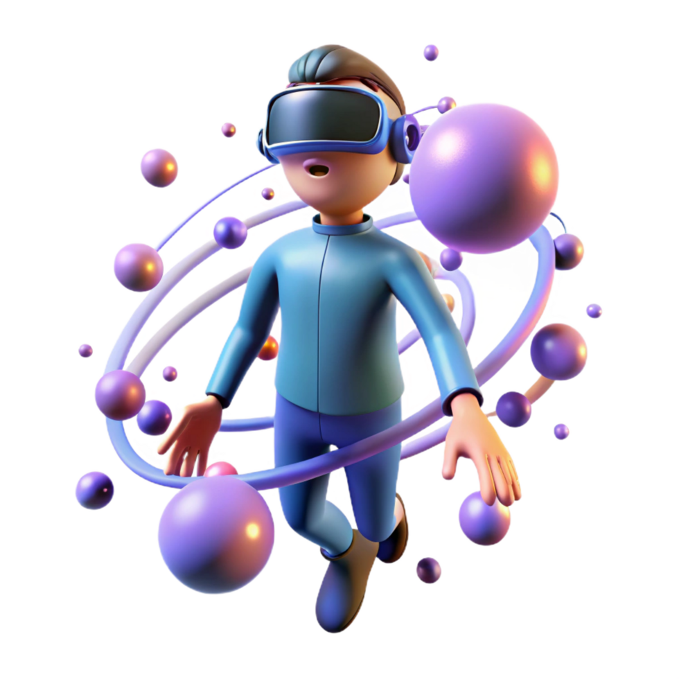 dramatic traditional A Solitary Figure Wearing a Vr Headset high quality png