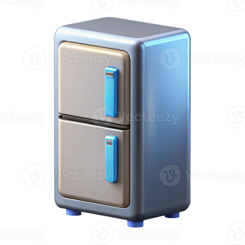 bold serene Smart refrigerator with touchscreen display with Transparent Background exclusive png