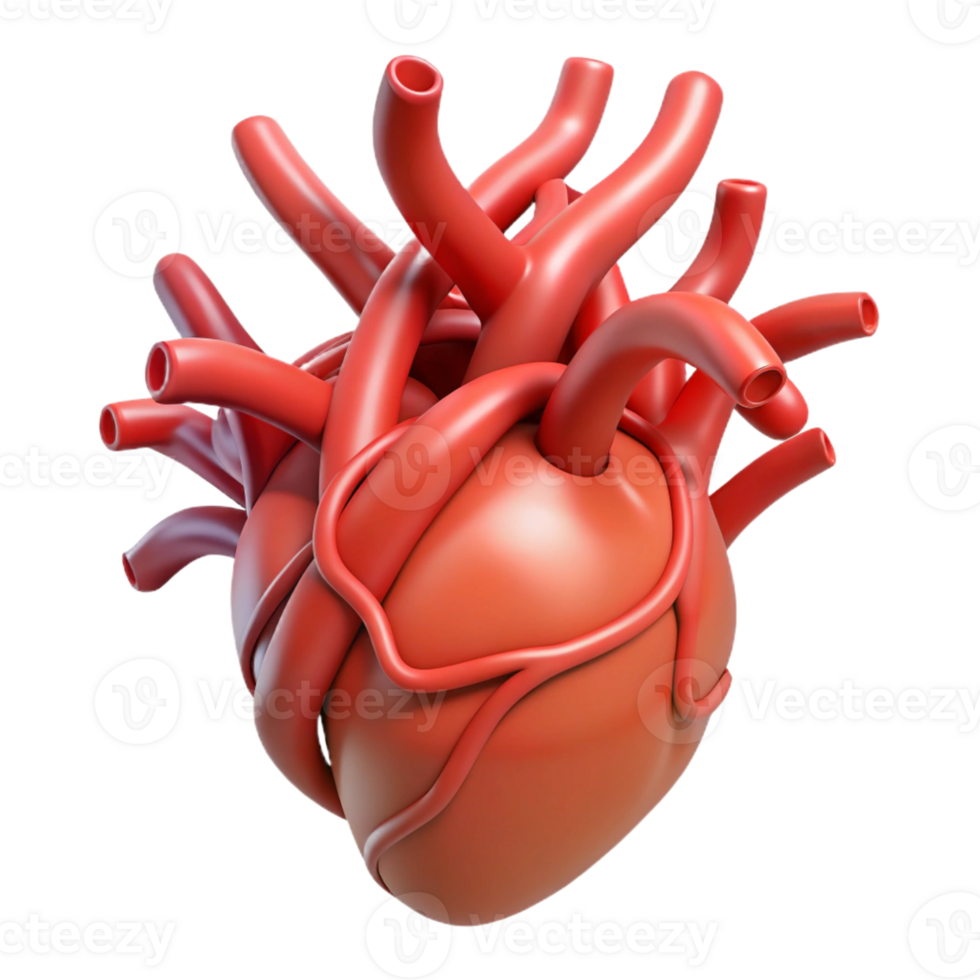 dreamy mesmerizing A beating human heart made of intertwined vines with Transparent Background perfect clarity png