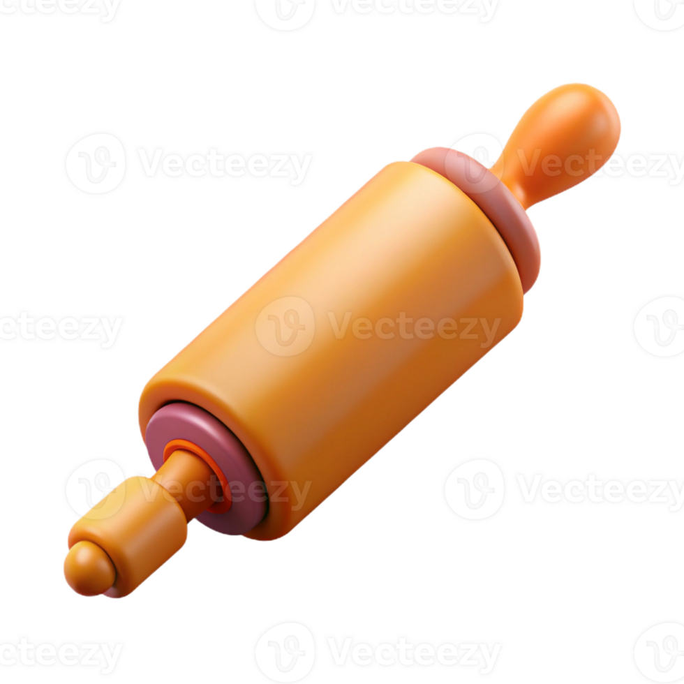 exemplary geometric Concept art style, isolated cutout of a vintage rolling pin, hyper-specific with Transparent Background luxury png