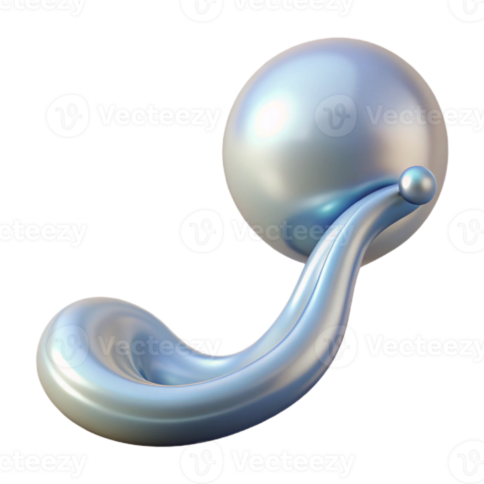 captivating harmonious avant-garde A single pearl transforming into a flowing stream of water with Transparent Background sharp png
