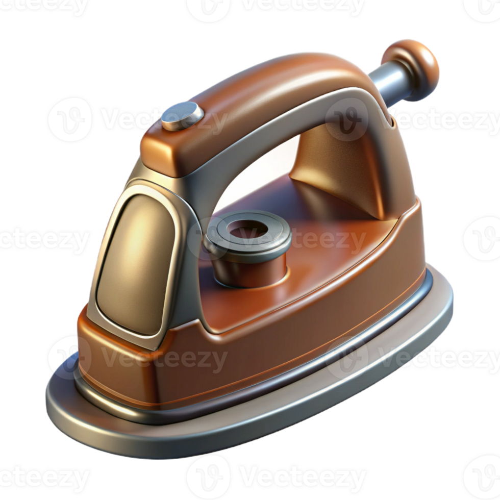 enchanting standout Photorealistic, ultra-detailed isolated cutout of a vintage iron with Transparent Background png