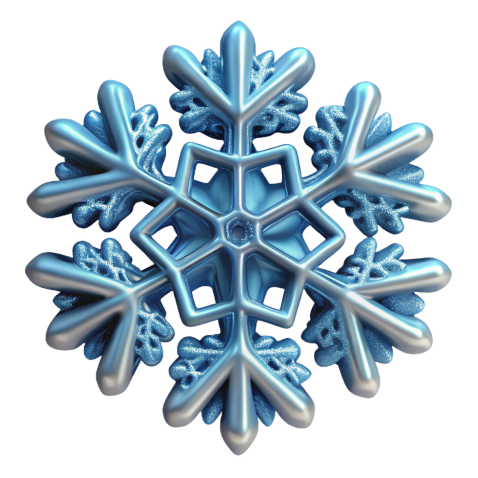 impressive modern A Close Up of a Snowflake with Intricate detailed png