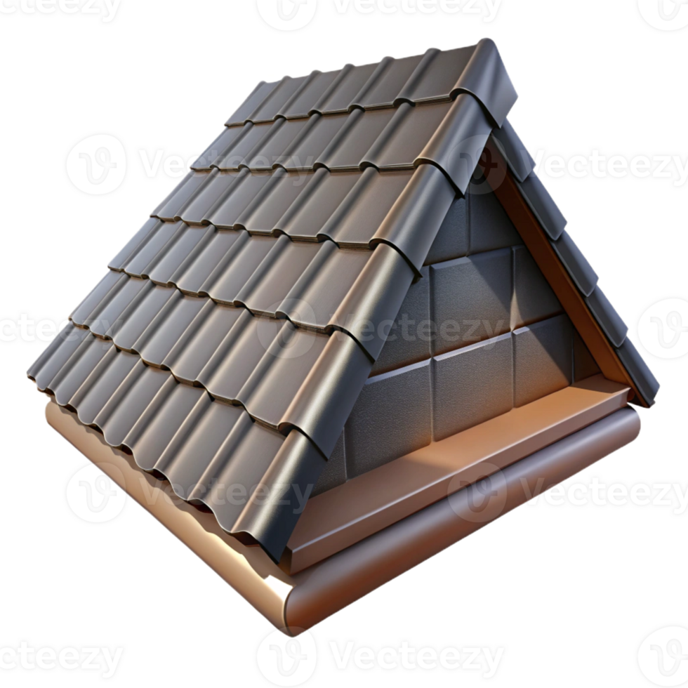 alluring vintage Roof shingle asphalt material, with Transparent Background impeccable png