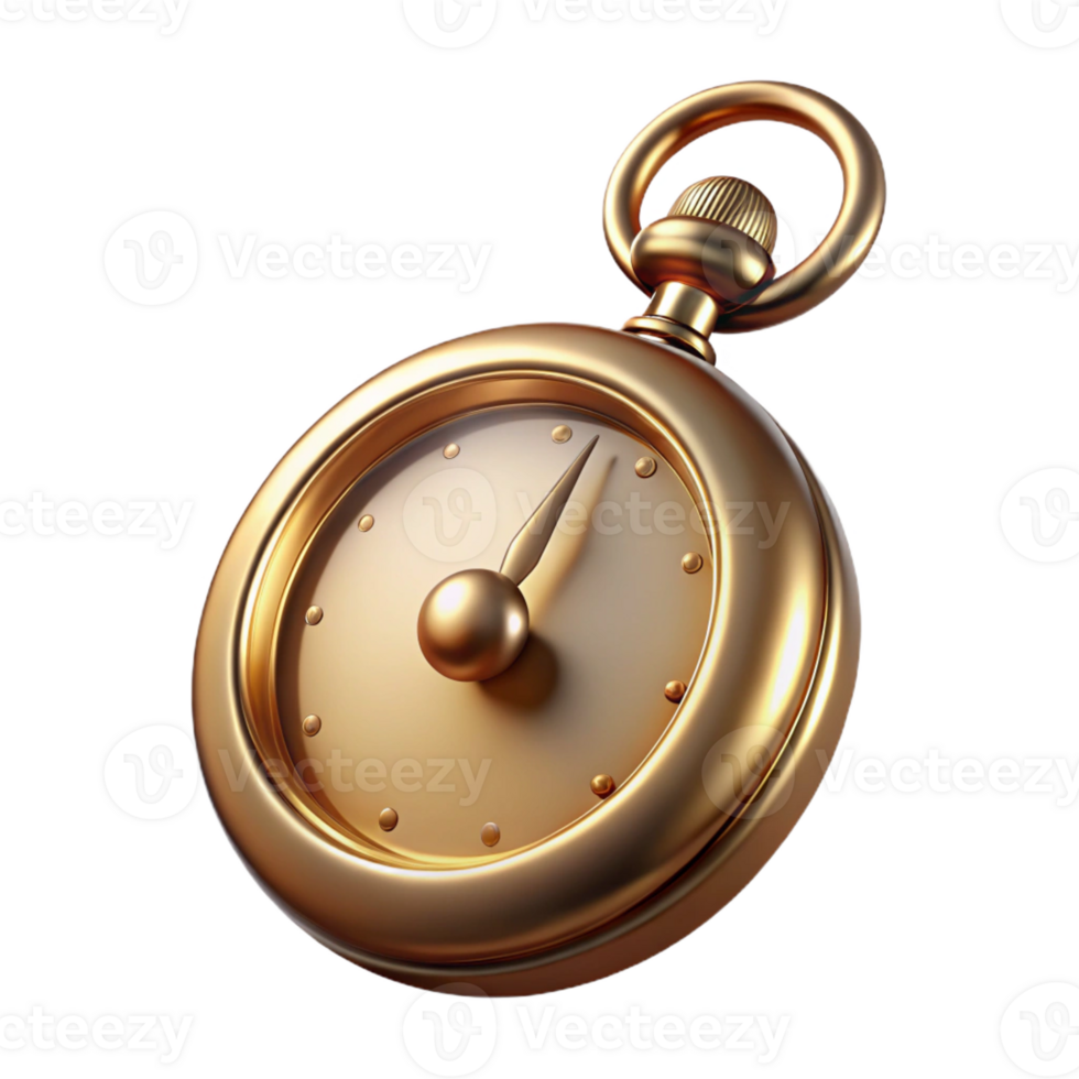 dazzling ethereal vintage Professional render, hyper-specific, isolated cutout of a single antique pocket watch with Transparent Background impeccable png