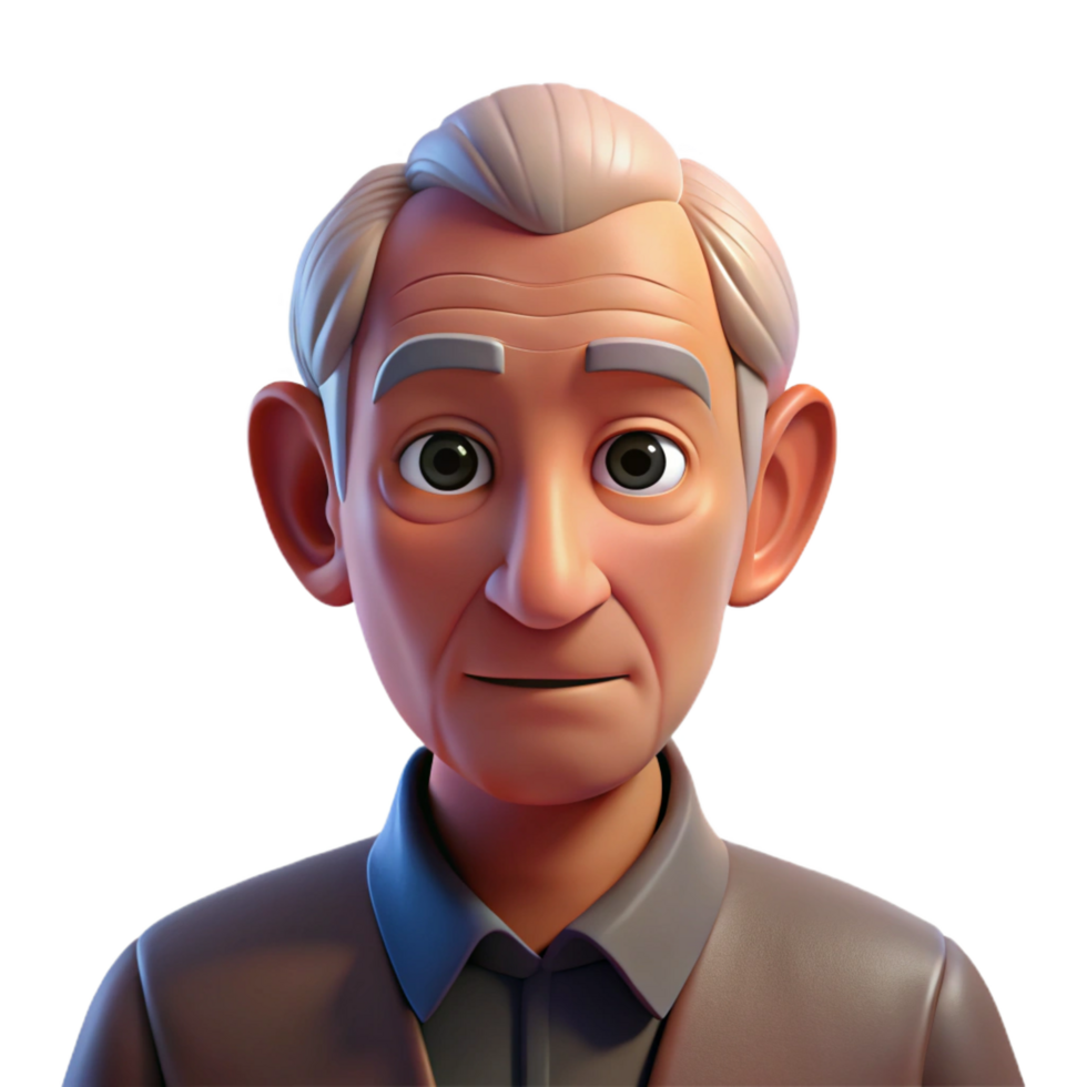 serene creative Portrait of an Elderly Man with Deep high resolution png