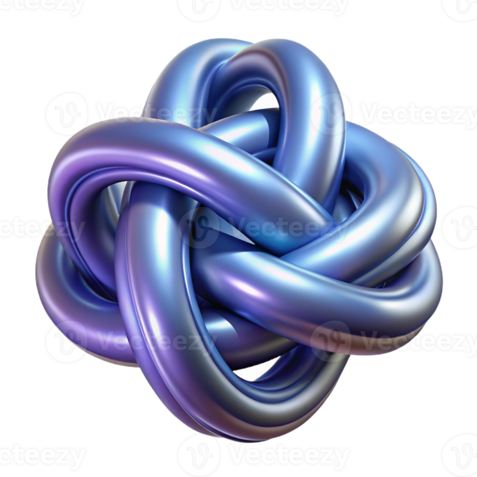coveted abstract Concept art style, isolated cutout, a single, intricately woven knot of shimmering, metallic threads with Transparent Background 4K png