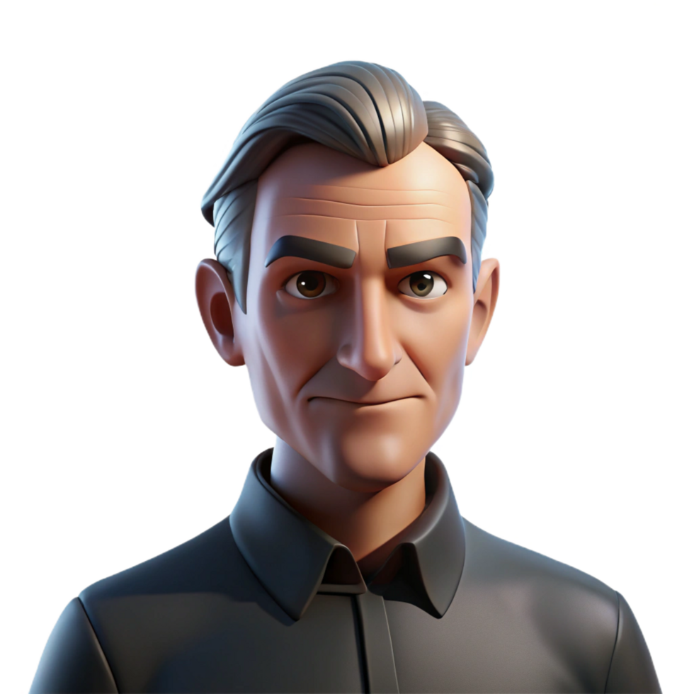 wonderful minimalist Portrait of a Middle Aged Man with a original png