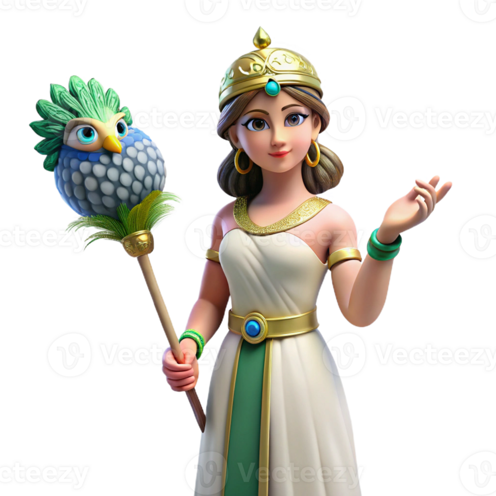 exquisite nostalgic urban Hera, queen of the gods, with a peacock feather with Transparent Background artisan png