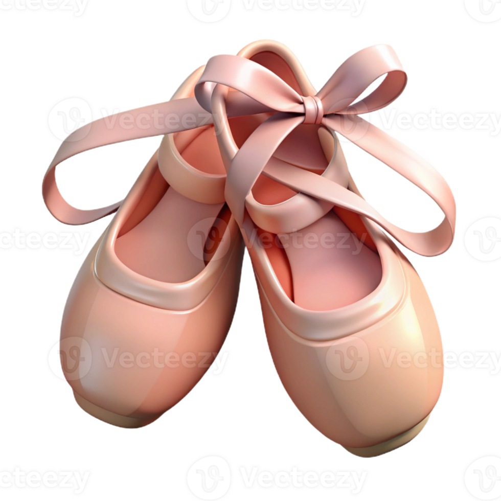 bold radiant A pair of ballet shoes tied with delicate ribbons with Transparent Background premium png