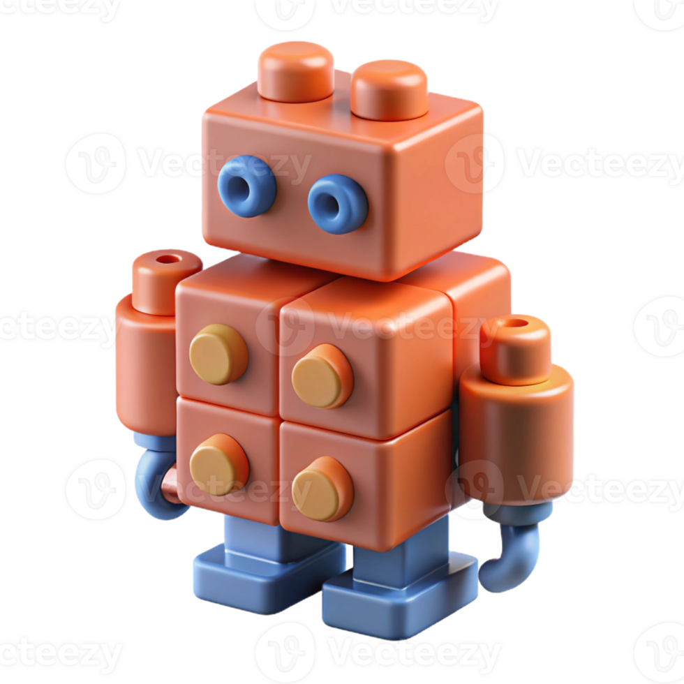 dramatic magnificent Concept art style, isolated cutout of a self-assembling, robotic brick with Transparent Background masterfully captured png