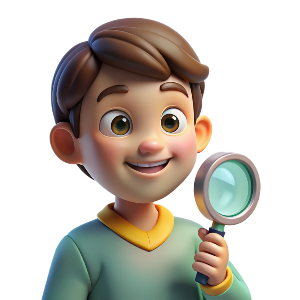 serene creative Portrait of a Child with a Curious authentic png