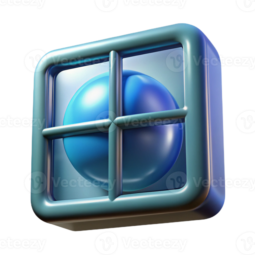 exemplary contemporary Hyper-specific professional render of a single, hand-blown glass window pane with a bubble texture Isolated cutout with Transparent Background high quality png