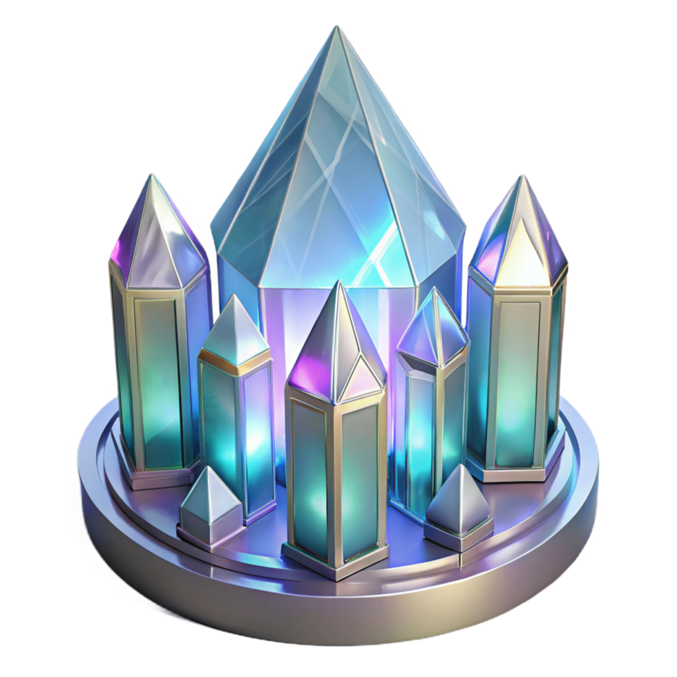 beautiful minimalist Crystal Palace Faceted Glass Walls detailed png