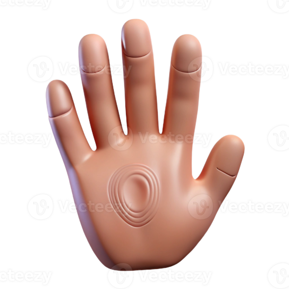 dazzling rustic Photorealistic, professional render, isolated cutout, hyper-specific single, human hand with detailed fingerprints with Transparent Background exclusive png