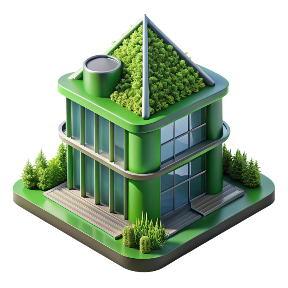 magnificent creative Green Roof Skyscraper Covered in genuine png