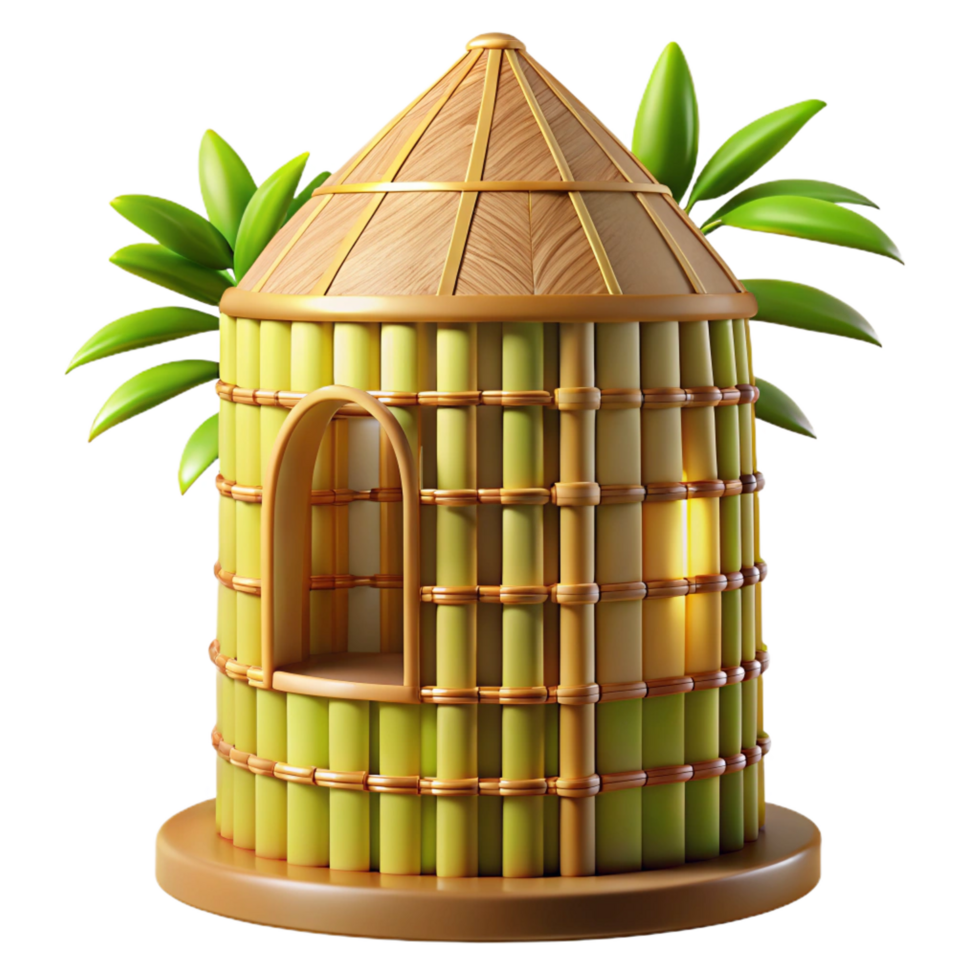 serene rustic Bamboo Skyscraper Sustainable exclusive png