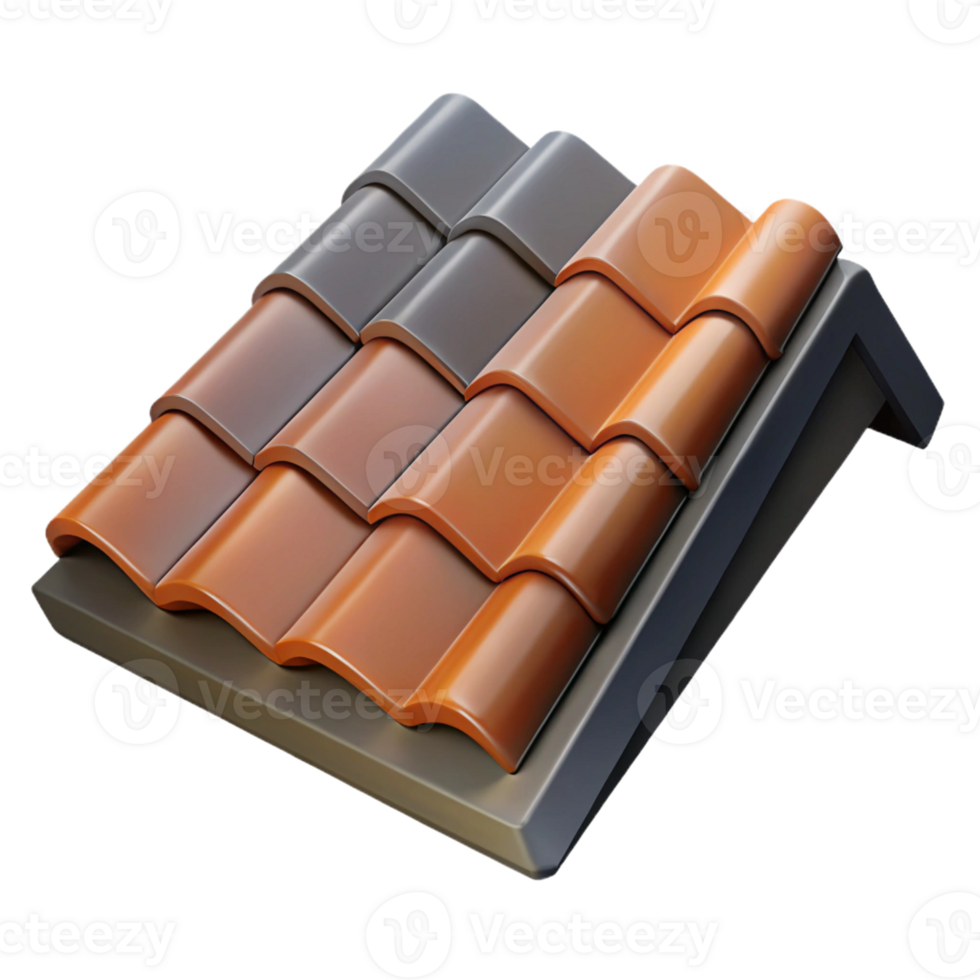 distinguished coastal Hyper-specific professional render of a single, slate roof tile Isolated cutout with Transparent Background high resolution png