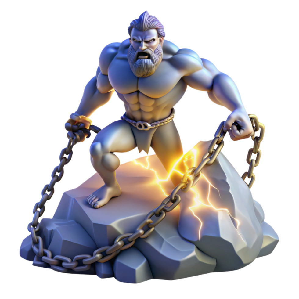 extraordinary modern A Powerful Titan Chained to a Mountain genuine png