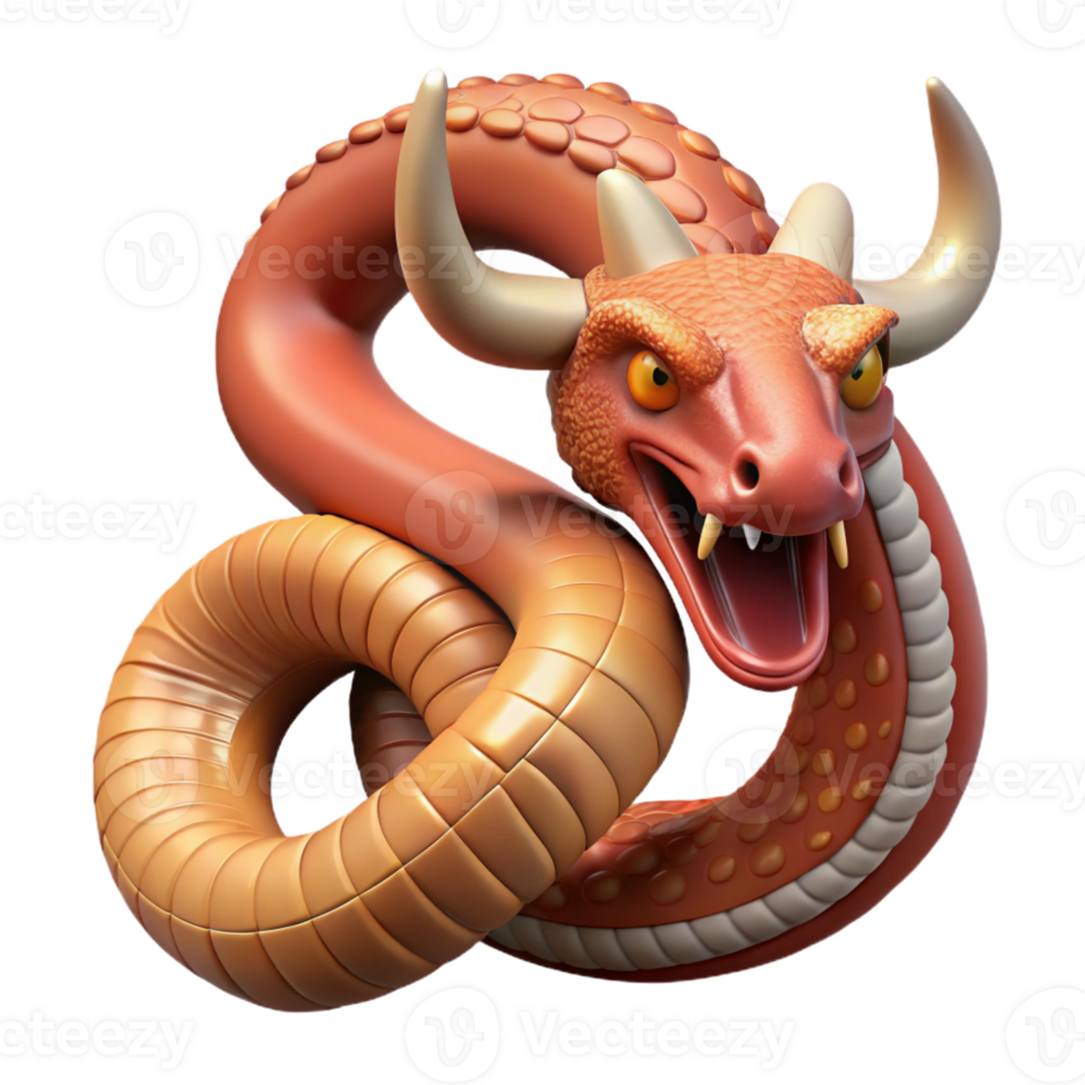 dazzling exceptional Cerastes, horned serpent with Transparent Background png